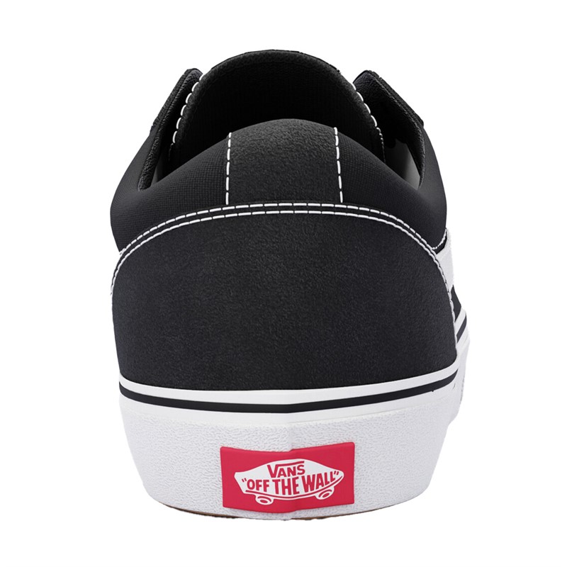 Vans Mens Ward Suede Canvas Trainers Black/White