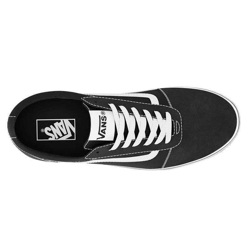 Vans Mens Ward Suede Canvas Trainers Black/White