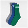 Vans Kids Classic Three Pack Crew Socks Verdant Green