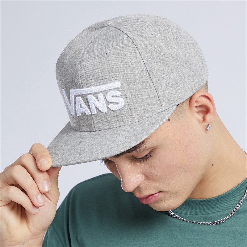 Vans Mens Drop V II Snapback Cap Heather Suiting