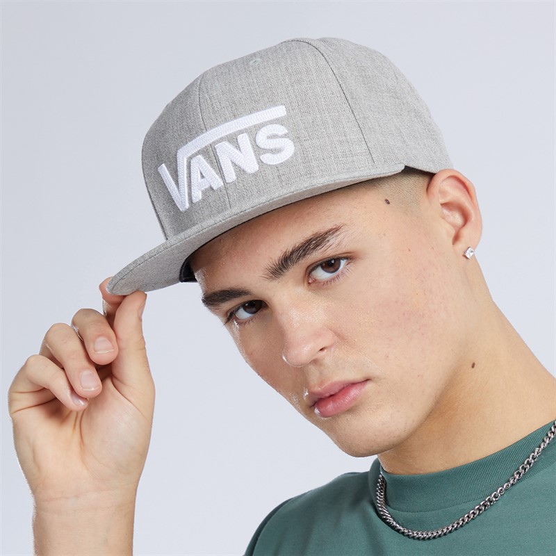 Vans Mens Drop V II Snapback Cap Heather Suiting