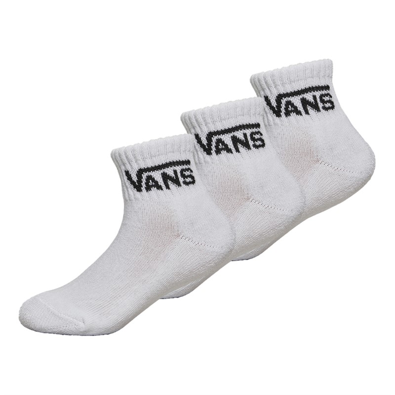 Vans Infant Classic Three Pack Half Crew Socks White