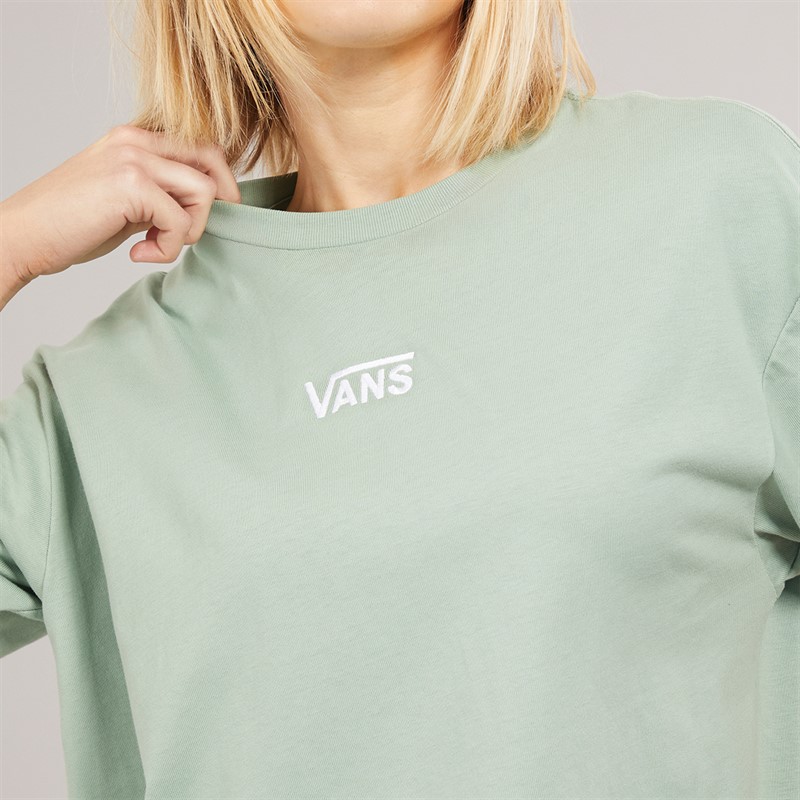 Vans Womens Center Vee T-Shirt Dress Iceberg Green