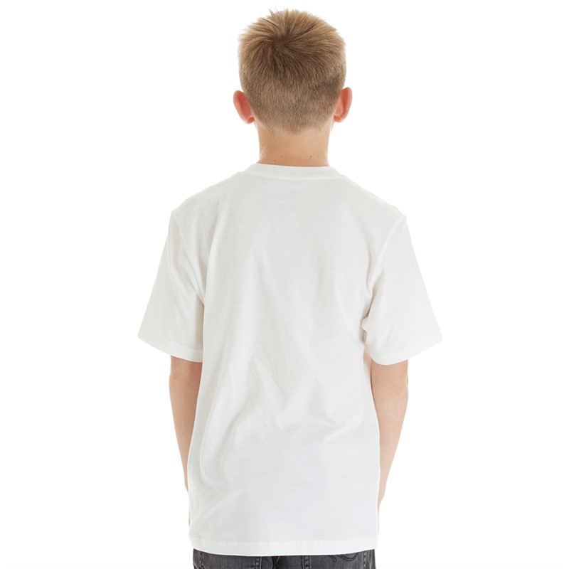 Vans Junior Boys Tagged T-Shirt Marshmallow