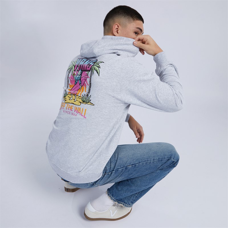 Vans Mens Palm Cheers Classic Hoodie Light Grey Heather