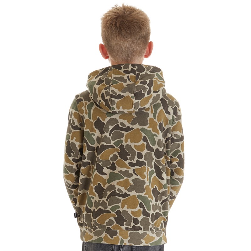 Vans Junior Boys Half Box Camo Hoodie Bungee Cord/Turkish Coffee