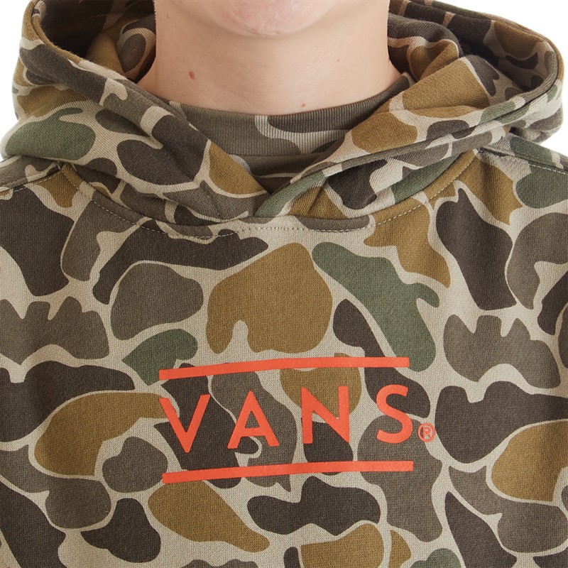 Vans Junior Boys Half Box Camo Hoodie Bungee Cord/Turkish Coffee