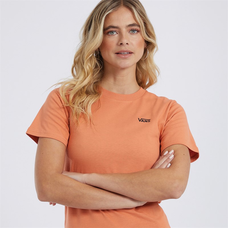 Vans Womens Left Chest Logo T-Shirt Carnelian