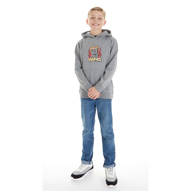 Vans Junior Boys Digital Repair Hoodie Cement Heather