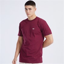 Vans Mens Left Chest Logo T-Shirt Burgundy