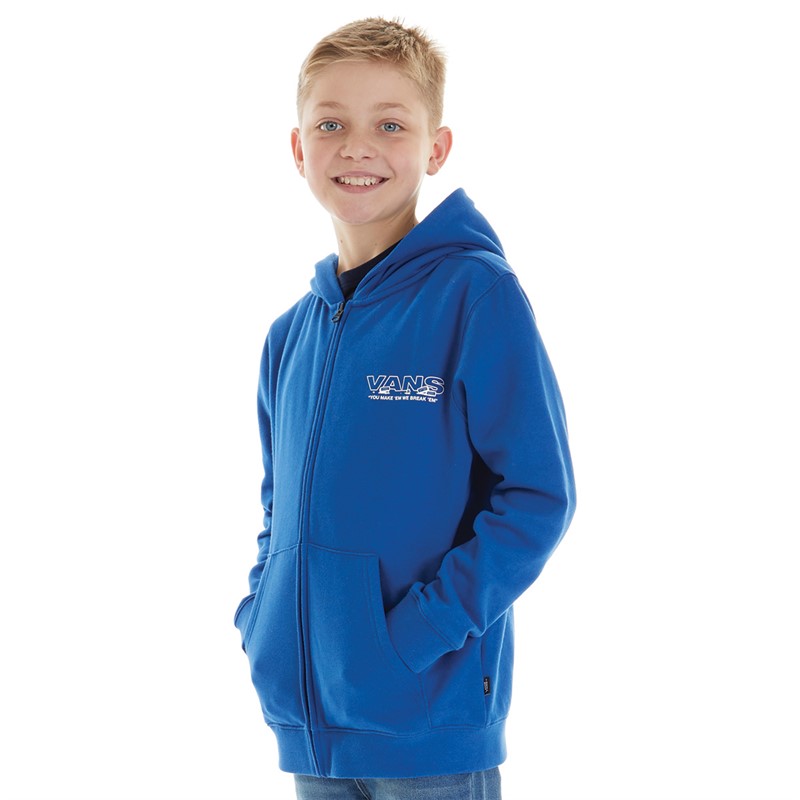 Vans Junior Boys Break Made Full Zip Hoodie True Blue