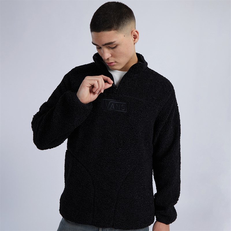 Vans Mens Boxed Sherpa Quarter Zip Top Black