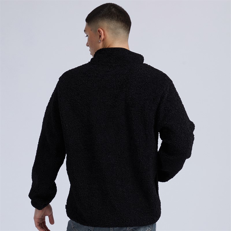 Vans Mens Boxed Sherpa Quarter Zip Top Black