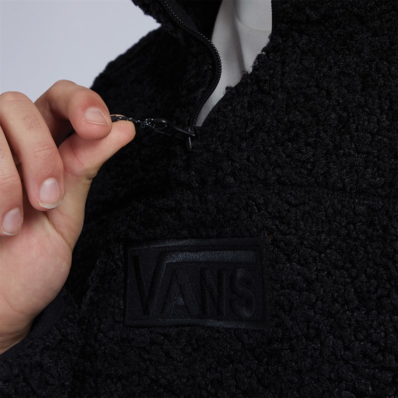 Vans Mens Boxed Sherpa Quarter Zip Top Black