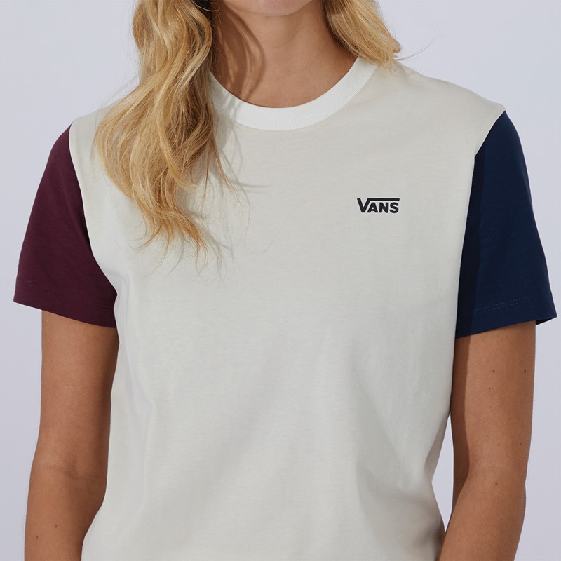 Vans Womens Colorblock BFF T-Shirt Turtle Dove/Dress Blues