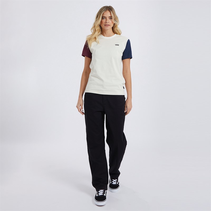 Vans Womens Colorblock BFF T-Shirt Turtle Dove/Dress Blues