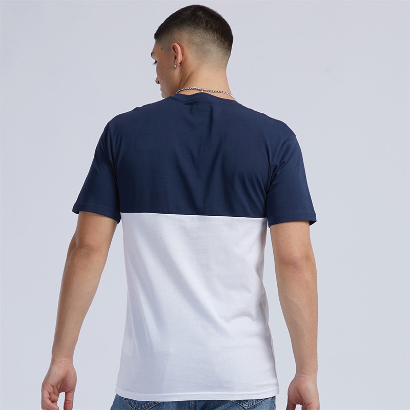 Vans Mens Colorblock T-Shirt White/Dress Blues