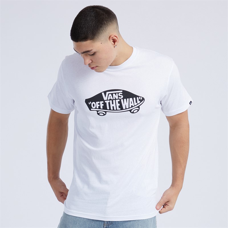 Mens white vans t shirt on sale