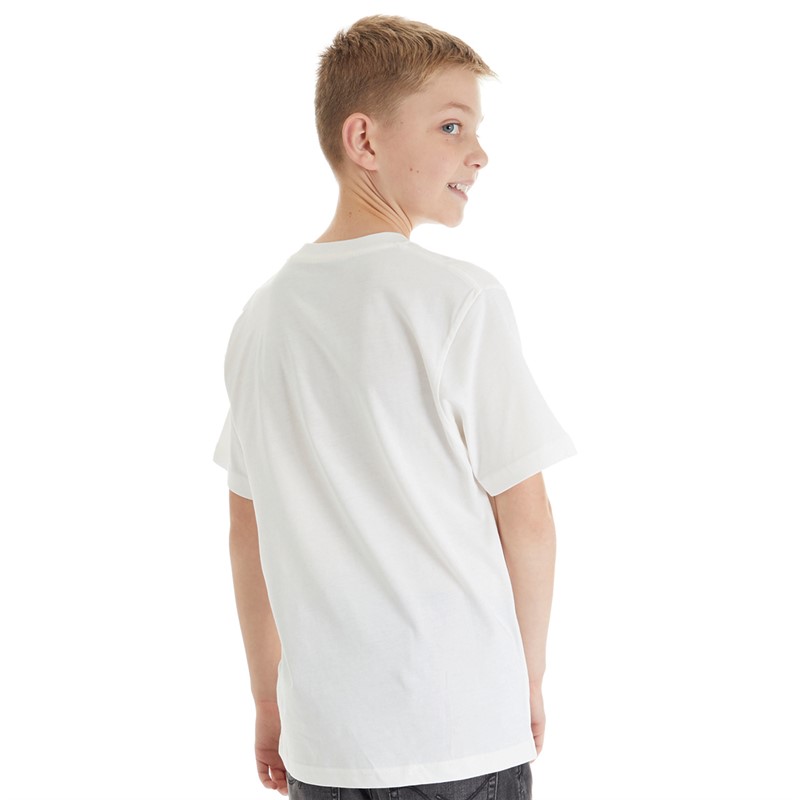 Vans Junior Boys Classic T-Shirt Marshmallow/Bungee Cord