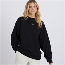 Vans Womens Flying V Long Sleeve Crew Neck Sweatshirt Black