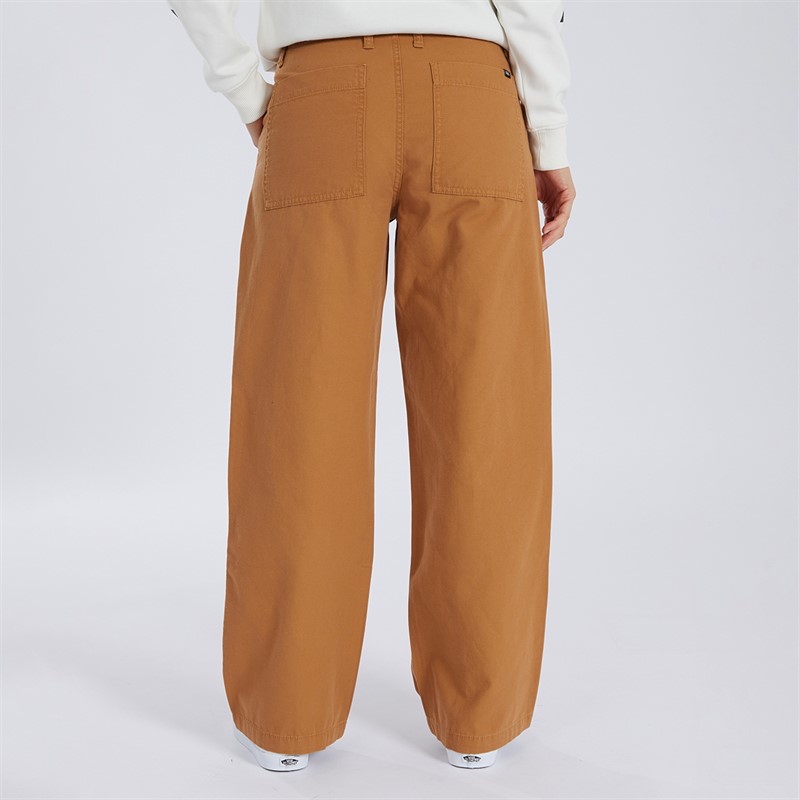 Vans Womens Arroyo Wide Leg Cargo Pants Brown Sugar