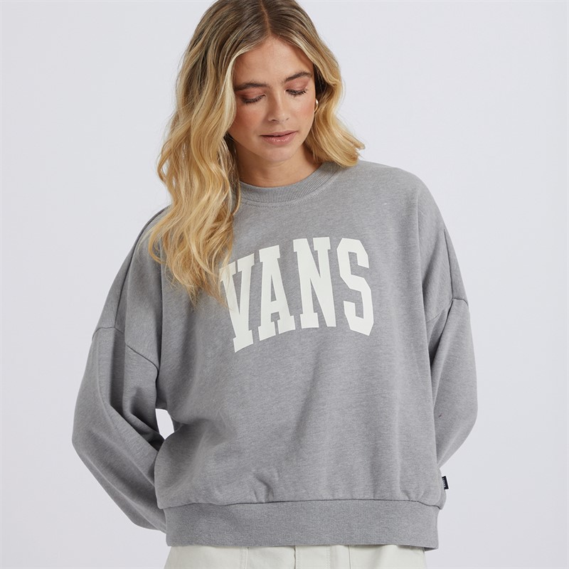 Vans Womens Stadium Loose Crew Neck Sweatshirt Cement Heather