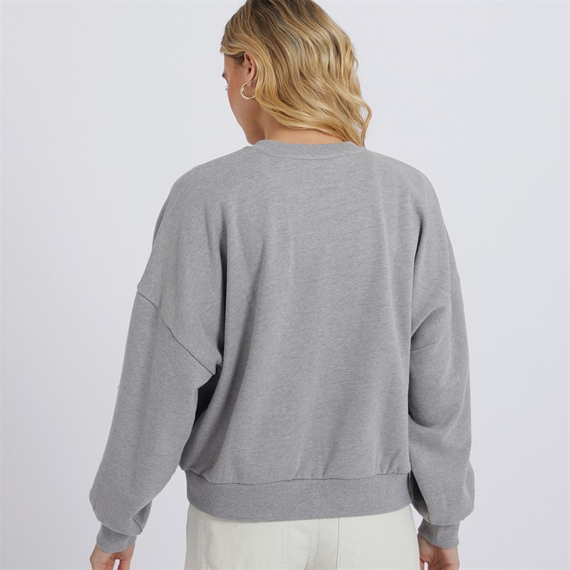 Vans Womens Stadium Loose Crew Neck Sweatshirt Cement Heather