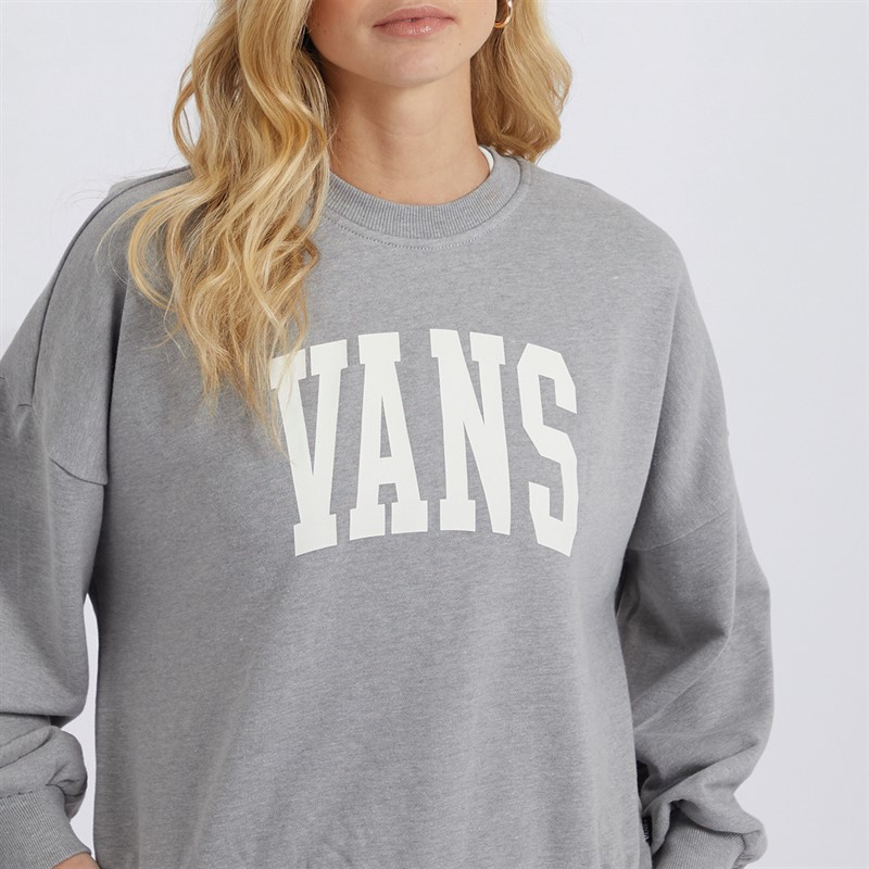 Vans Womens Stadium Loose Crew Neck Sweatshirt Cement Heather