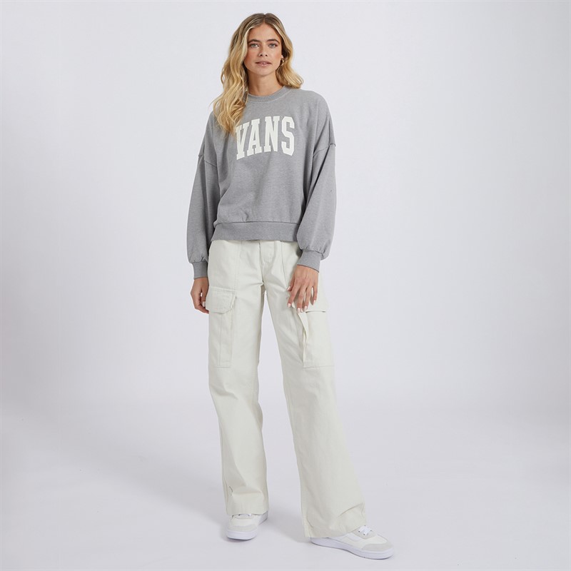 Vans Womens Stadium Loose Crew Neck Sweatshirt Cement Heather