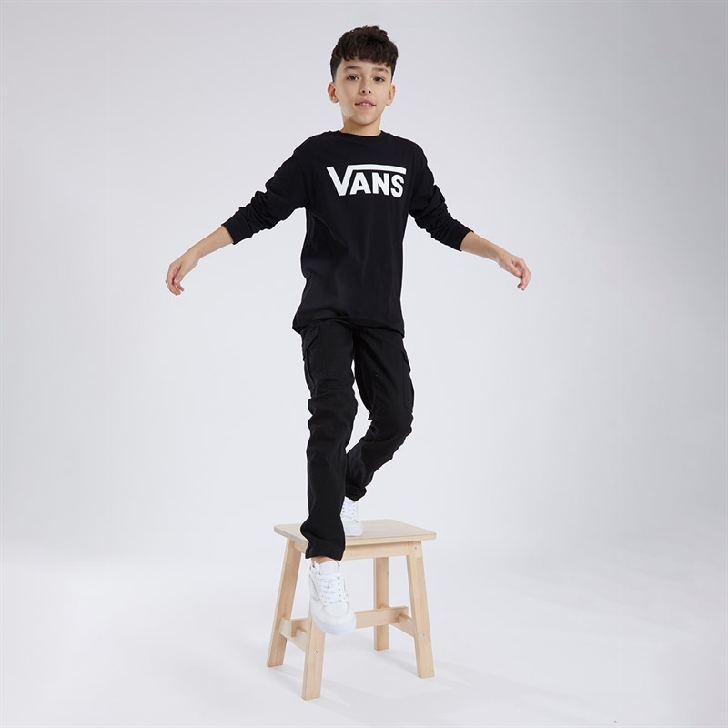 Vans Junior Classic Long Sleeve T-Shirt Black/White