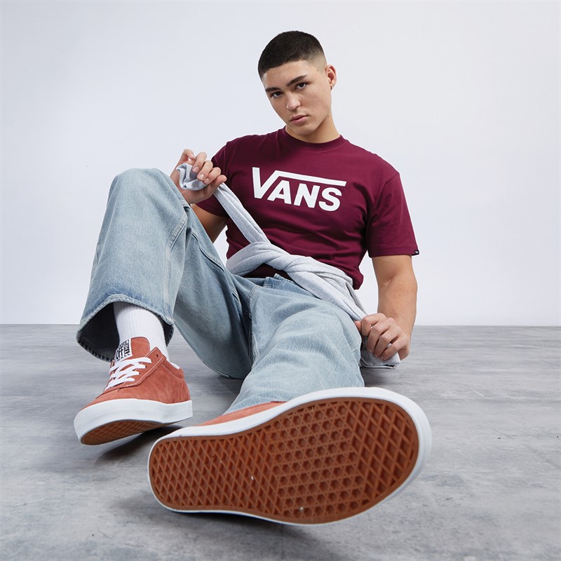 Vans Mens Classic T-Shirt Burgundy/White