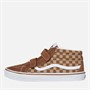 Vans Junior Sk8-Mid Reissue Velcro Trainers Brown/White