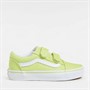Vans Kids Old Skool Velcro Trainers Lime Sherb