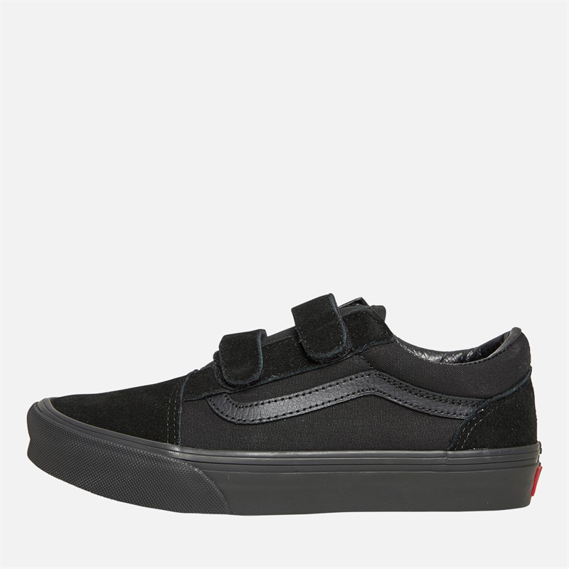 Vans Boys Old Skool Velcro Trainers Black/Black - Size 3