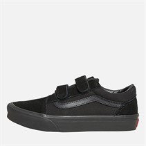 Vans Junior Old Skool Velcro Trainers Black/Black