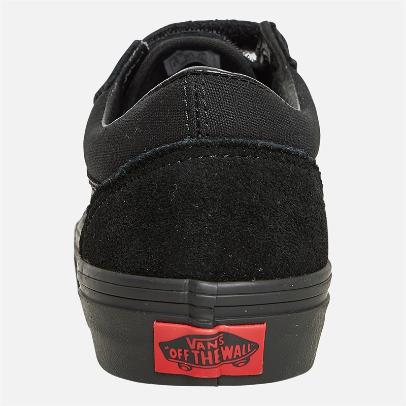 Vans Junior Old Skool Velcro Trainers Black/Black