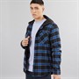 Vans Mens Parkway Hooded Long Sleeve Woven Shirt Black/True Blue