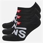 Vans Kids Three Pack No Show Socks Black 2