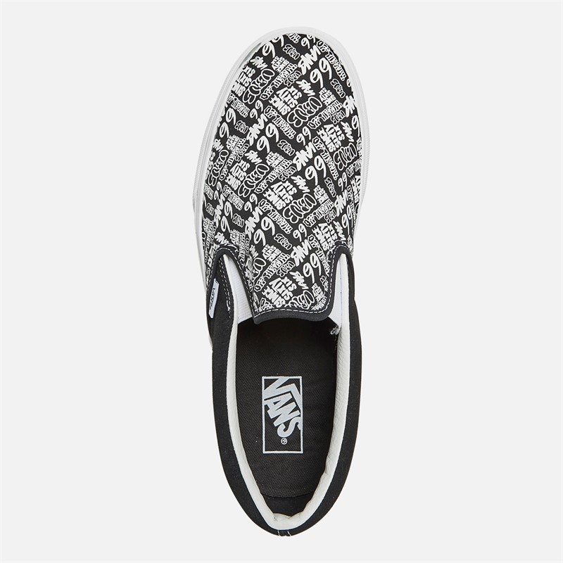 Vans Classic Slip-On Graffiti Trainers Black/White