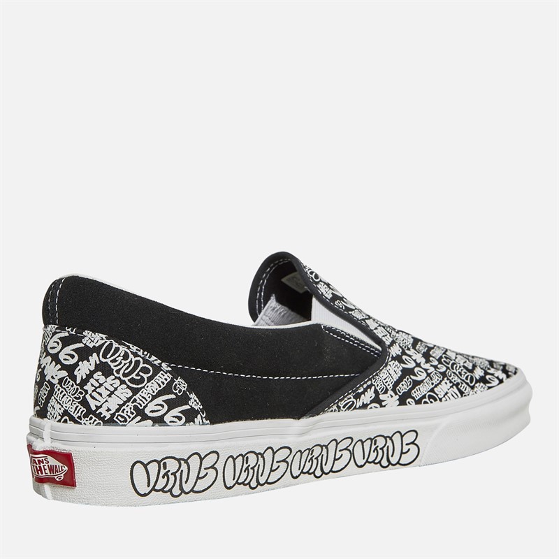 Vans Classic Slip-On Graffiti Trainers Black/White