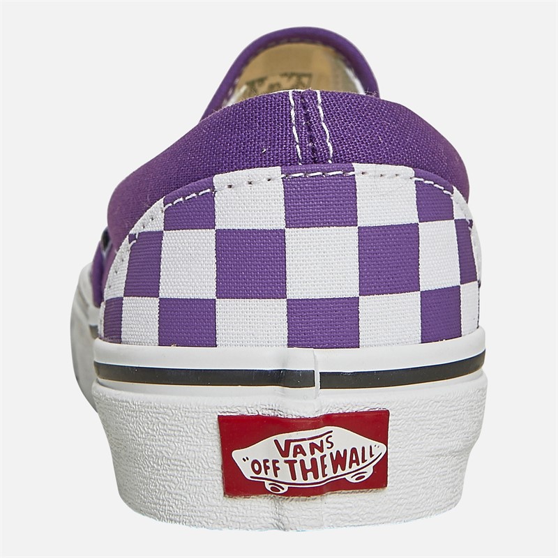Vans Womens Classic Slip-On Checkerboard Trainers Tillandsia Purple