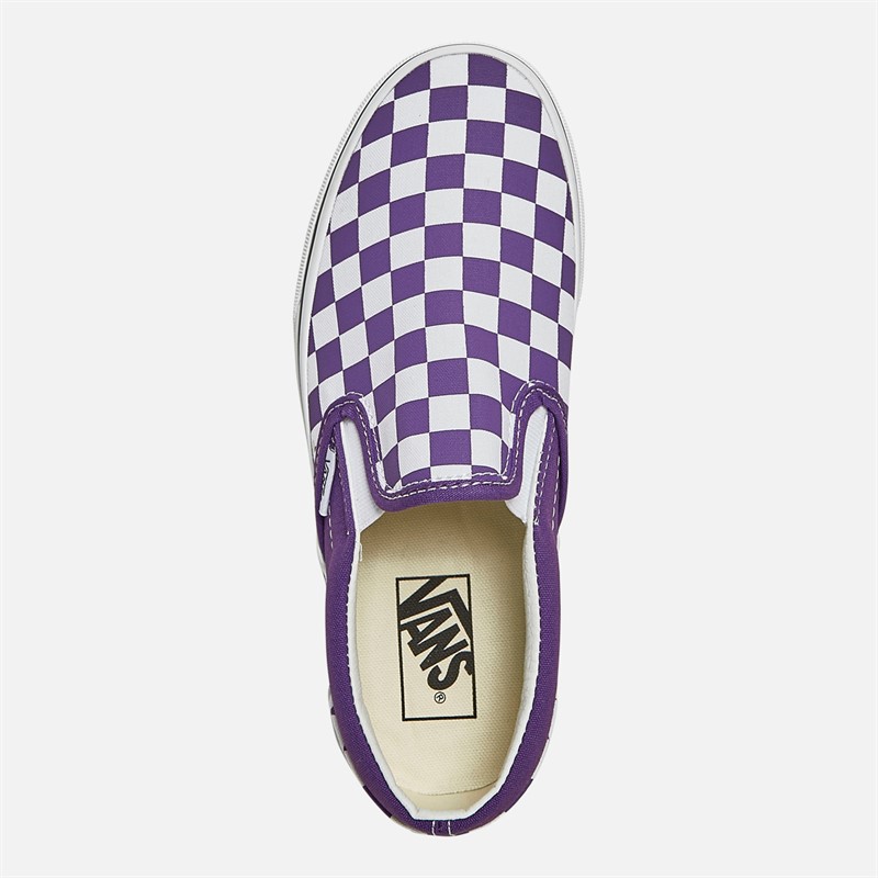Vans Womens Classic Slip-On Checkerboard Trainers Tillandsia Purple