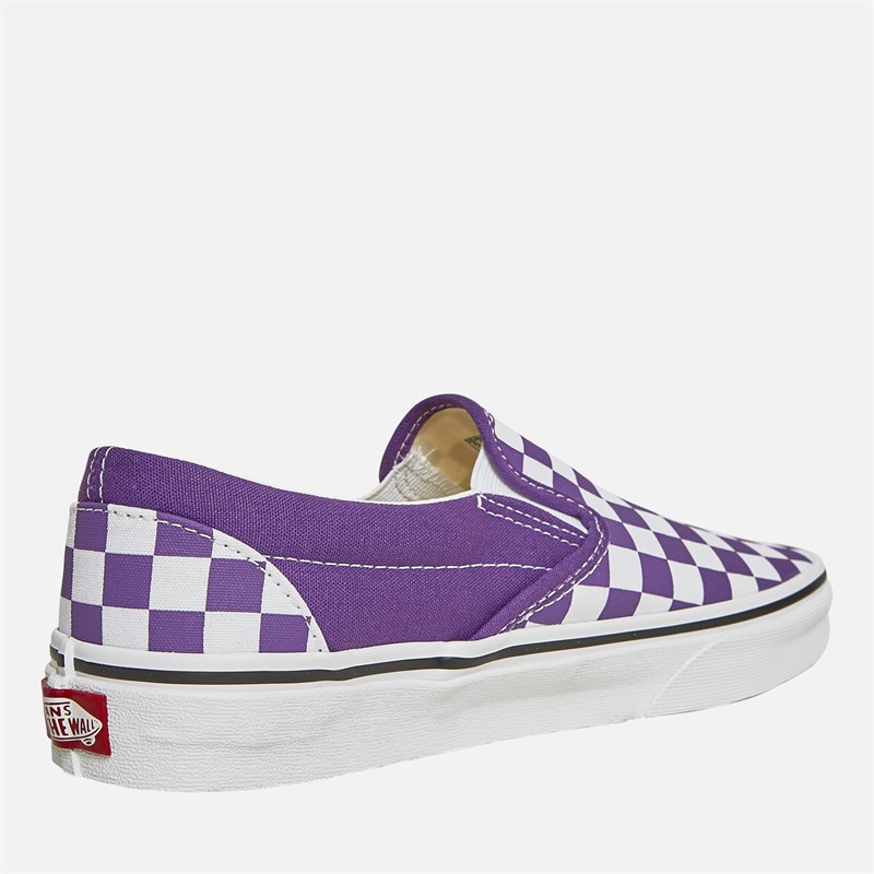 Vans Womens Classic Slip-On Checkerboard Trainers Tillandsia Purple