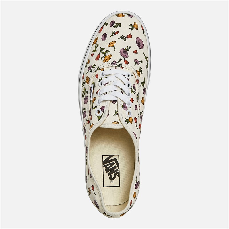 Vans Authentic Poppy Floral Trainers Cream