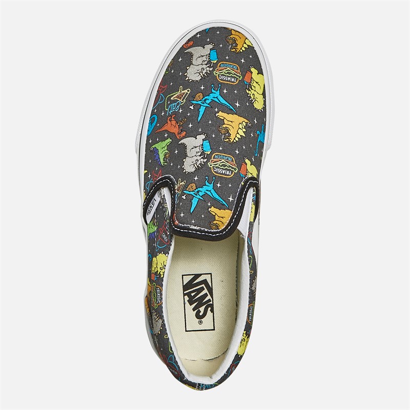 Vans Junior Classic Slip-On Trainers Asphalt/White