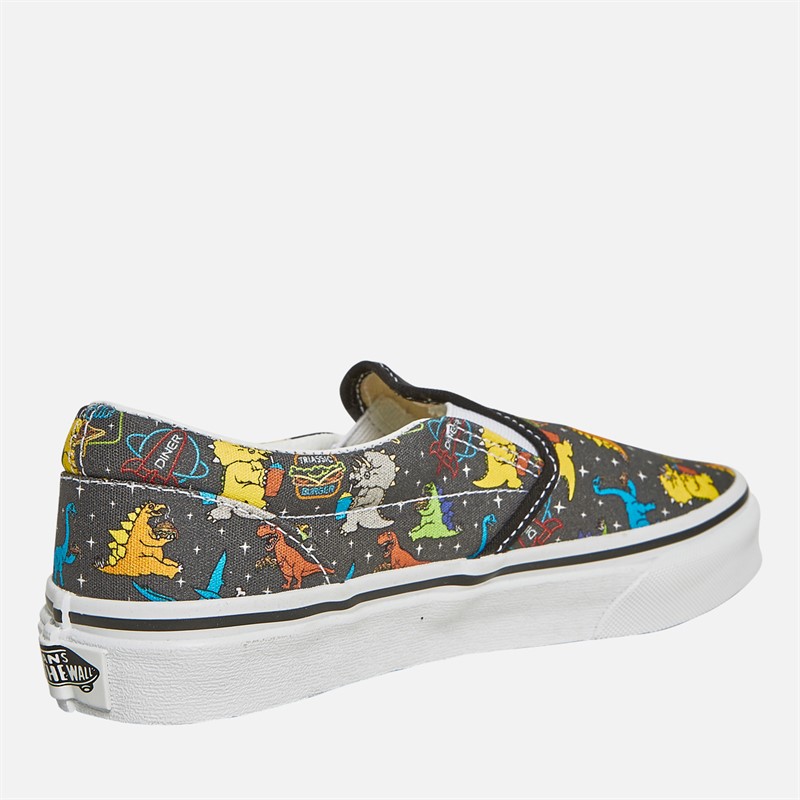 Vans Junior Classic Slip-On Trainers Asphalt/White