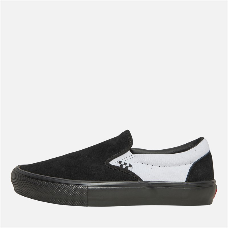 Vans Mens Skate Slip-On Trainers Black/Black/White