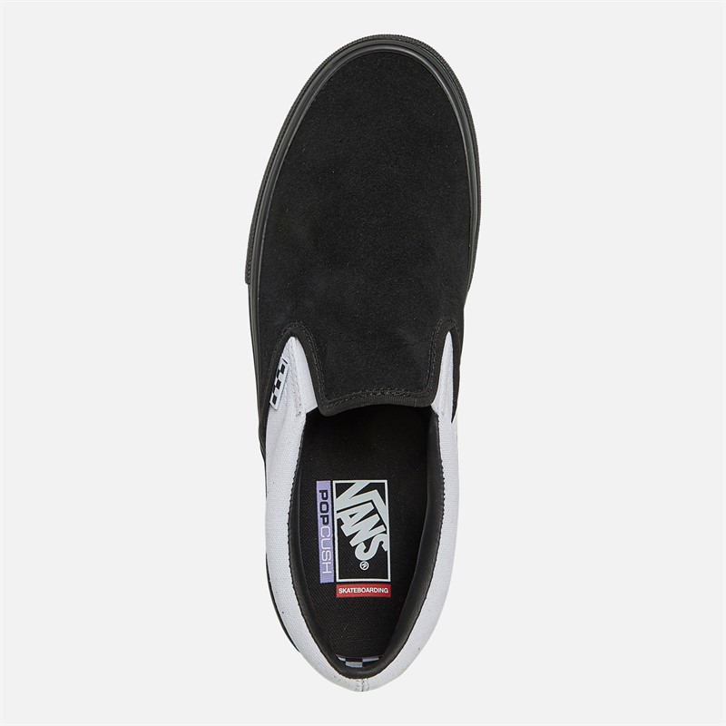 Vans Mens Skate Slip-On Trainers Black/Black/White