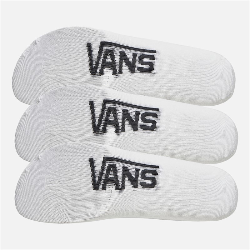 Vans Dame Klassisk Tre Pak Super Usynlige Sokker Hvid / Sort