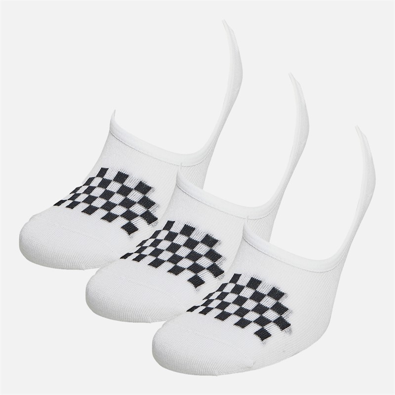 Vans Dame Klassisk Tre Pak Super Usynlige Sokker Hvid / Sort